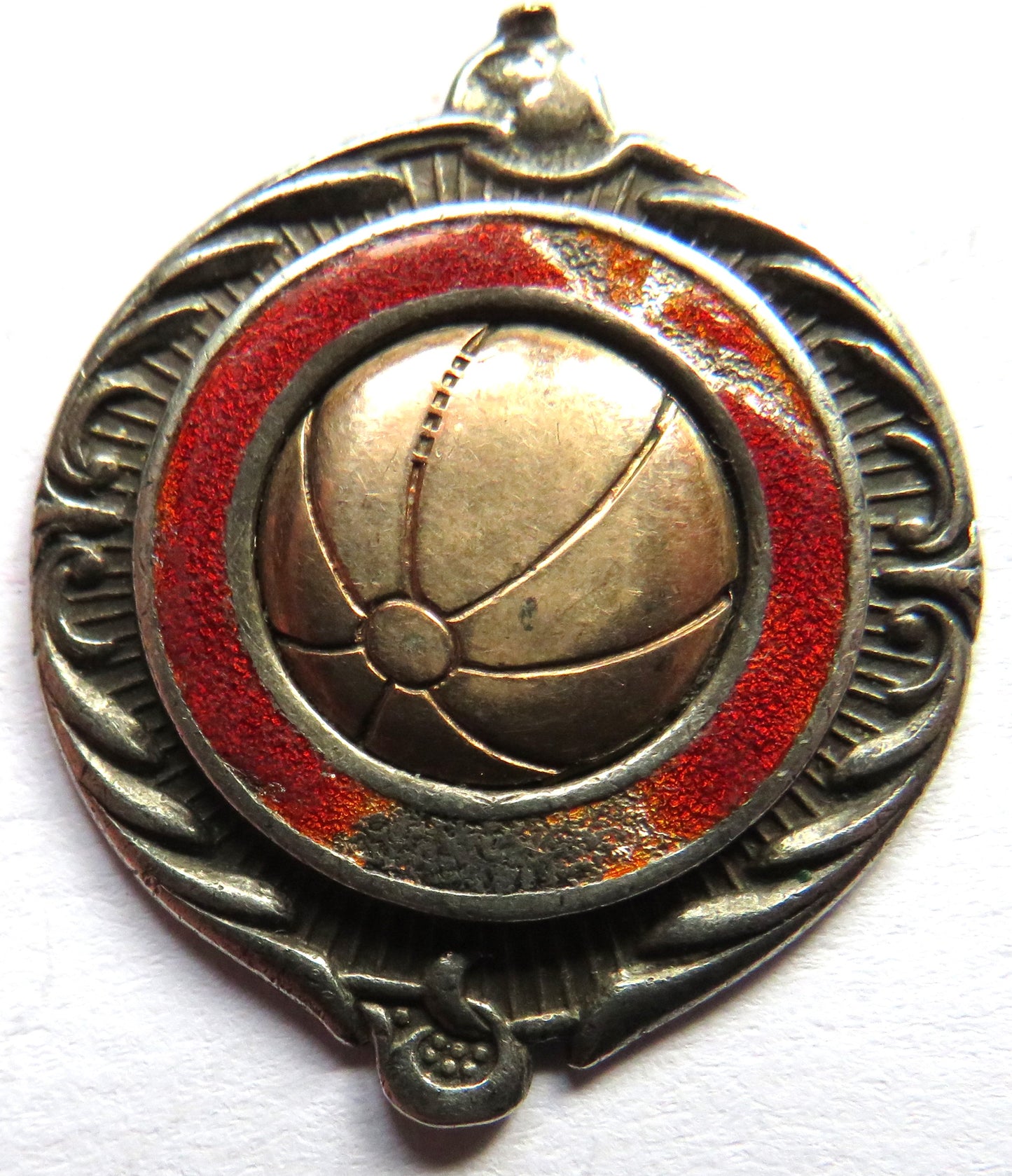 Edinburgh Territorial Football 1937 Sterling Silver Fob Medal 78th Lowland
