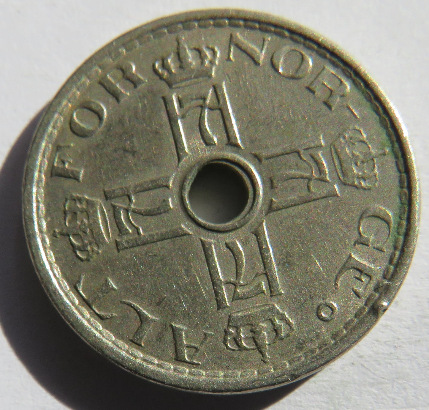 1947 Norway 50 Ore Coin