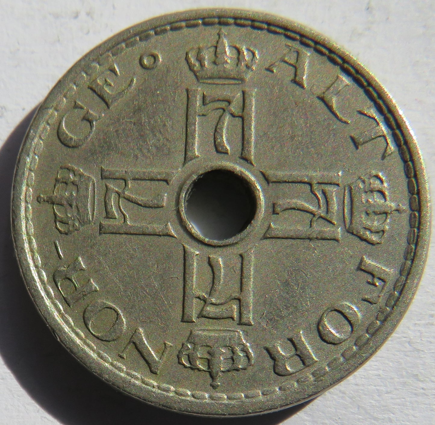 1948 Norway 50 Ore Coin