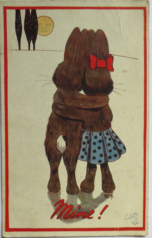 Vintage Easter Bunny Postcard By Oilette