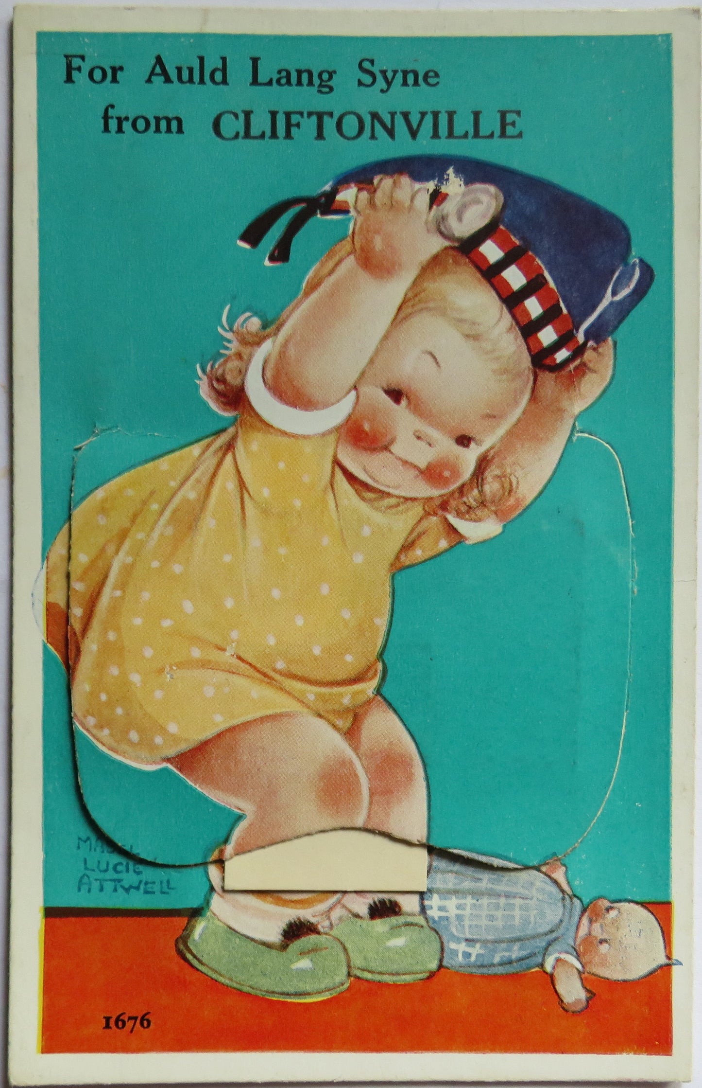 Vintage Postcard By Mabel Lucie Attwell Auld Lang Syne From Cliftonville