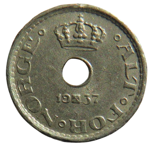 1937 Norway 10 Ore Coin