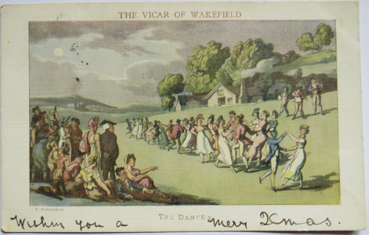 Antique Postcard "The Vicar of Wakefield" The Dance 1905
