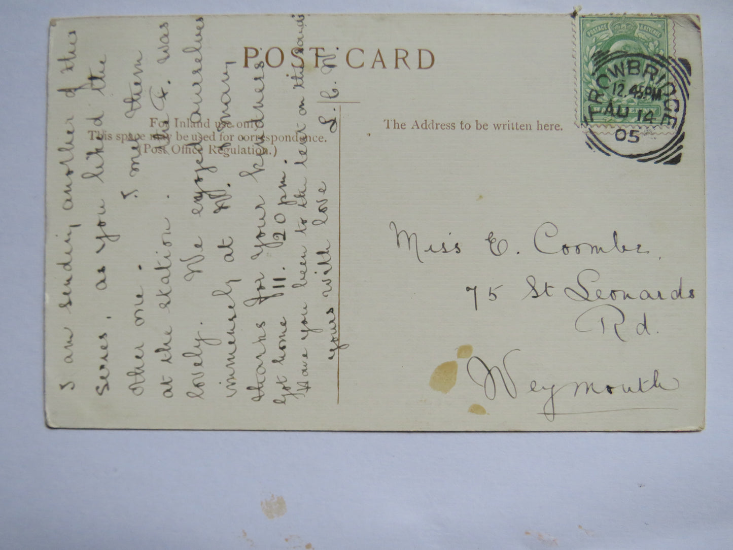 Antique Postcard "The Vicar of Wakefield" The Gross of Green Spectacles 1905