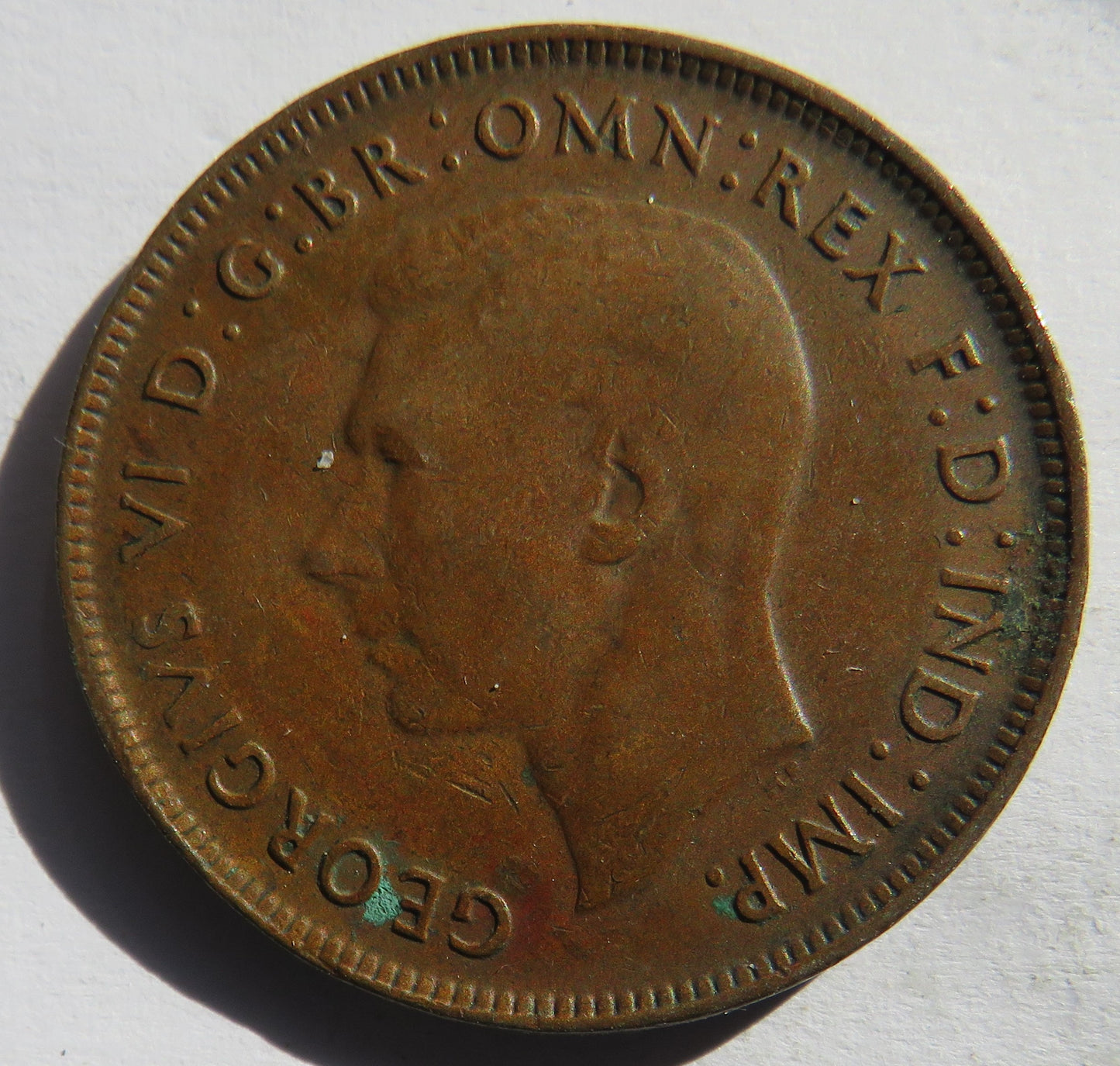 1944 King George VI Australia One Penny Coin