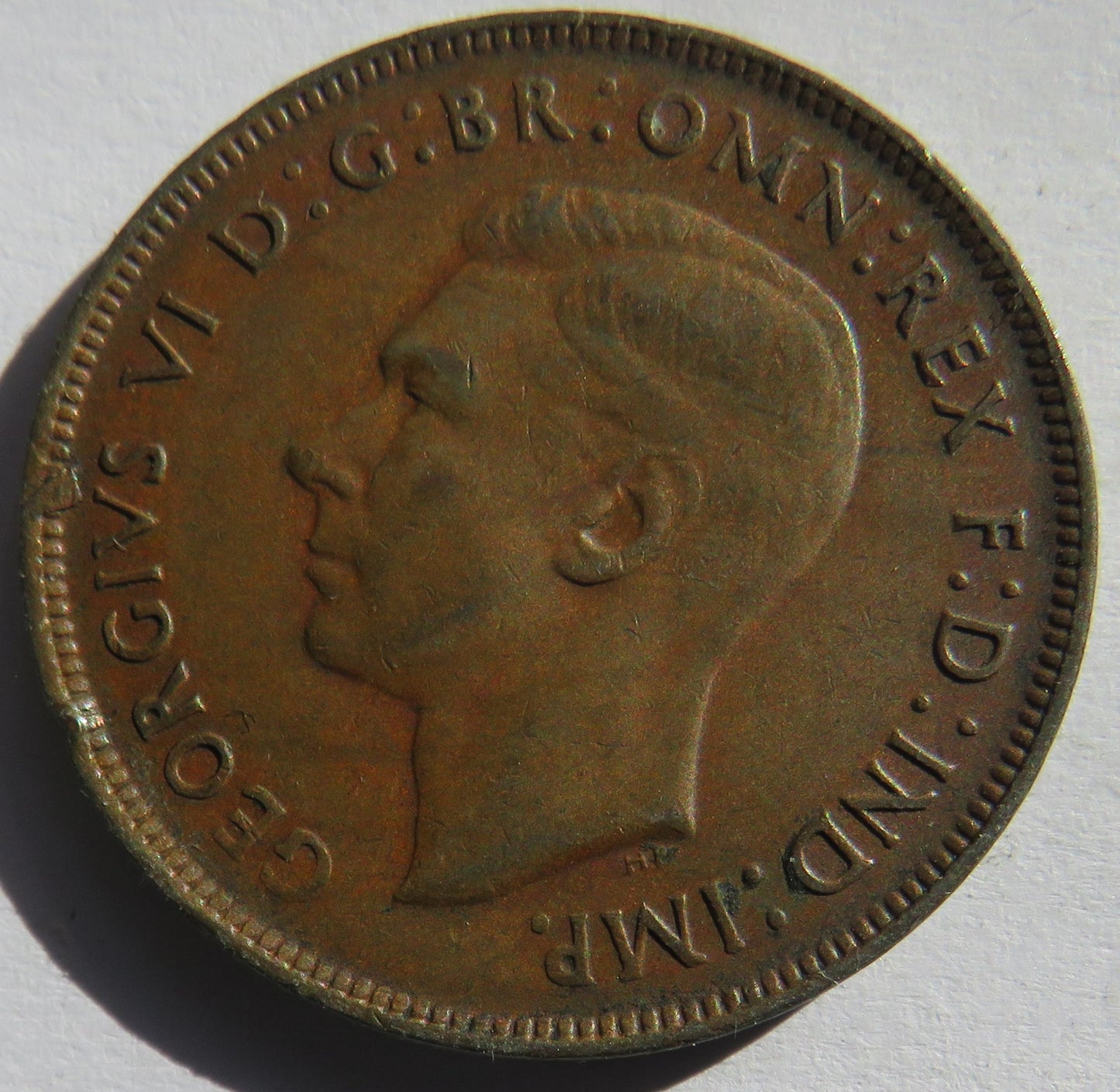 1944 King George VI Australia One Penny Coin