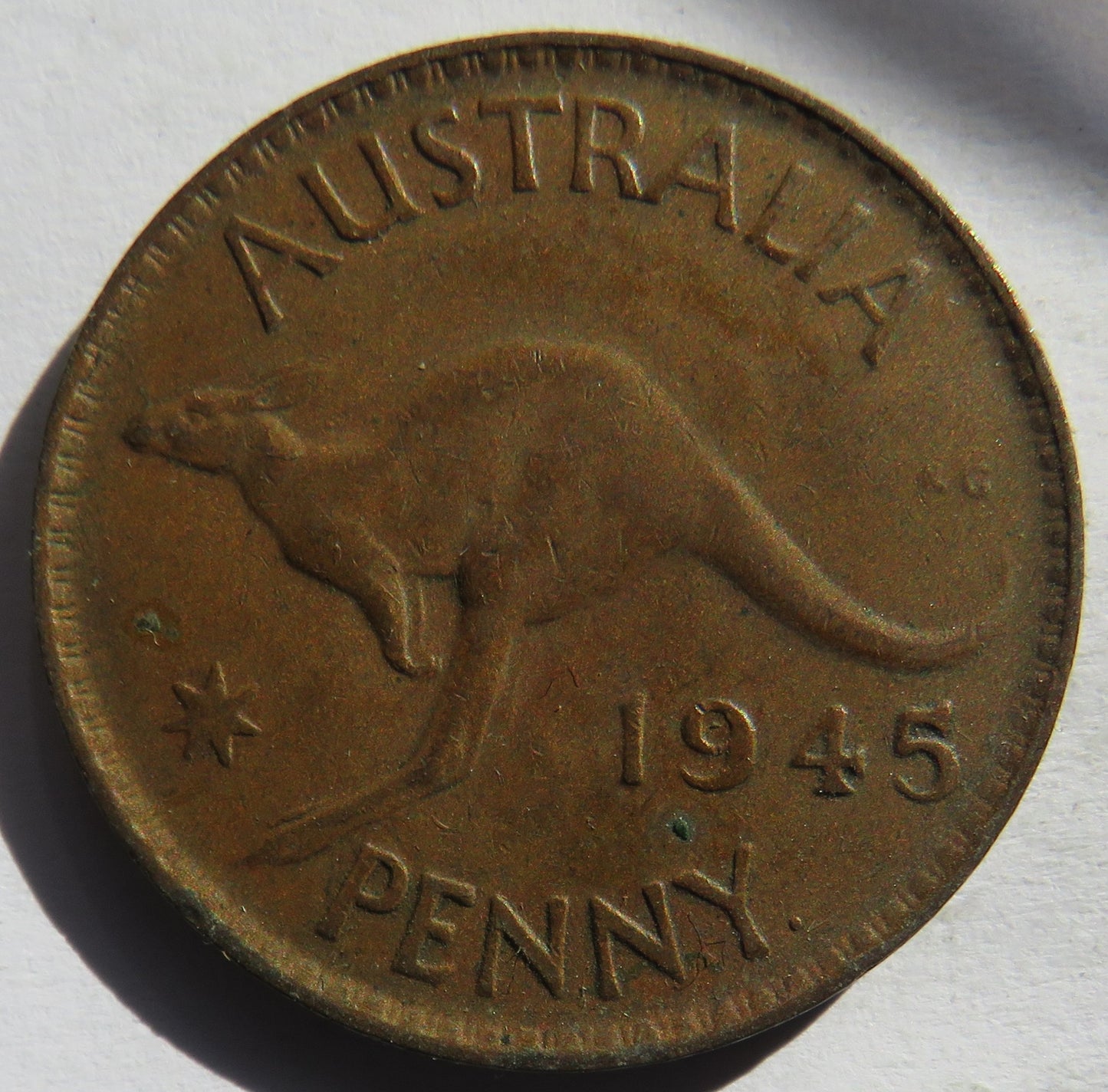 1945 King George VI Australia One Penny Coin