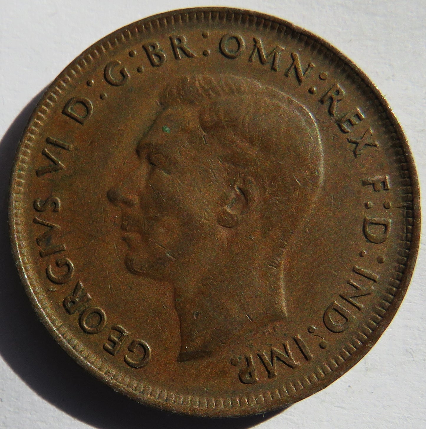 1945 King George VI Australia One Penny Coin