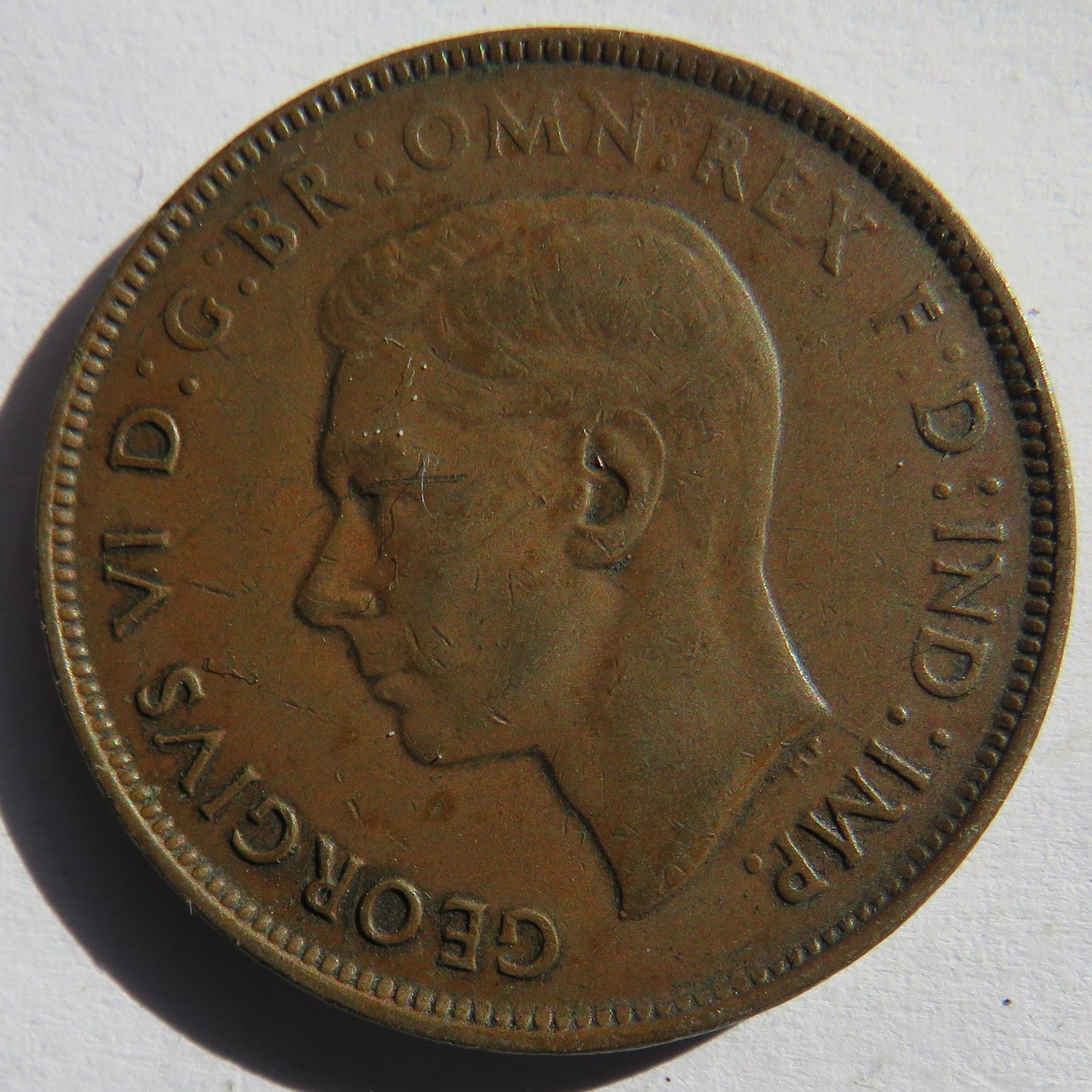 1948 King George VI Australia One Penny Coin