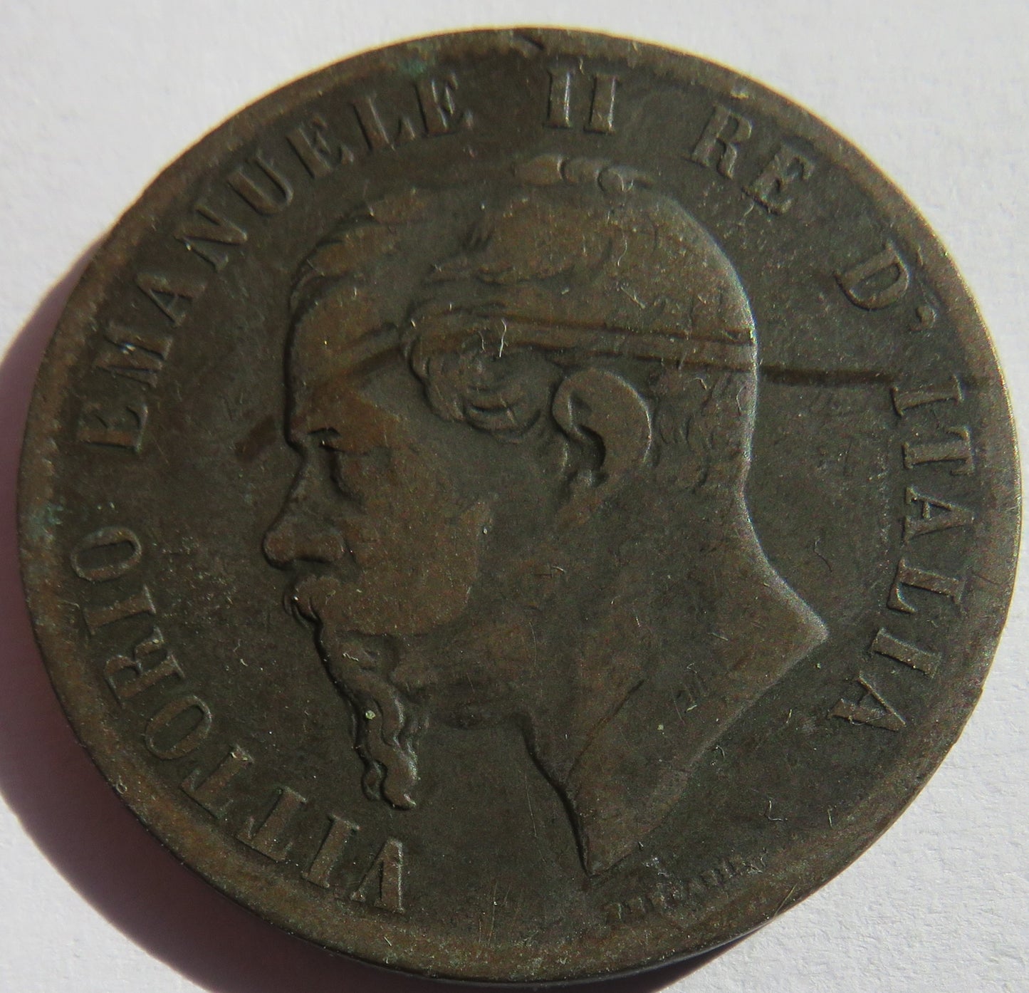 1867 Italy 10 Centesimi Coin