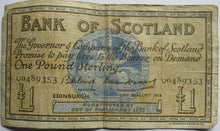 Load image into Gallery viewer, 1958 Bank of Scotland £1 One Pound Banknote
