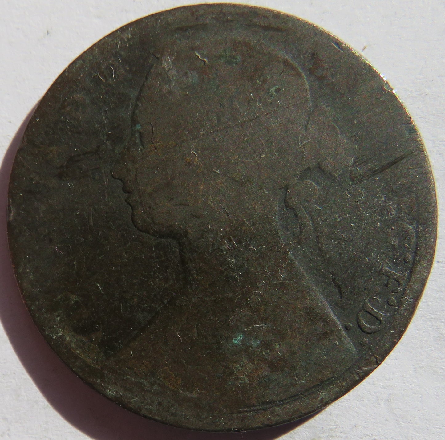 1875 Queen Victoria One Penny Coin - Great Britain
