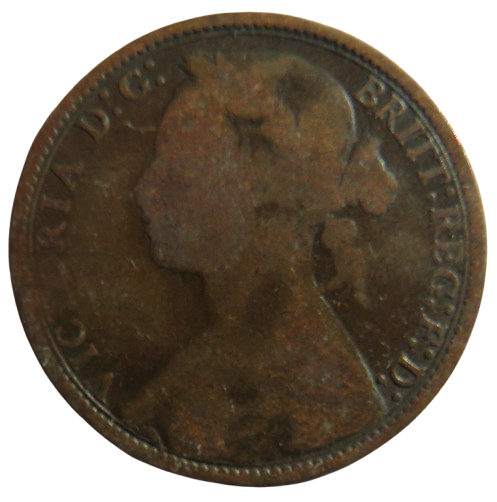 1877 Queen Victoria One Penny Coin - Great Britain