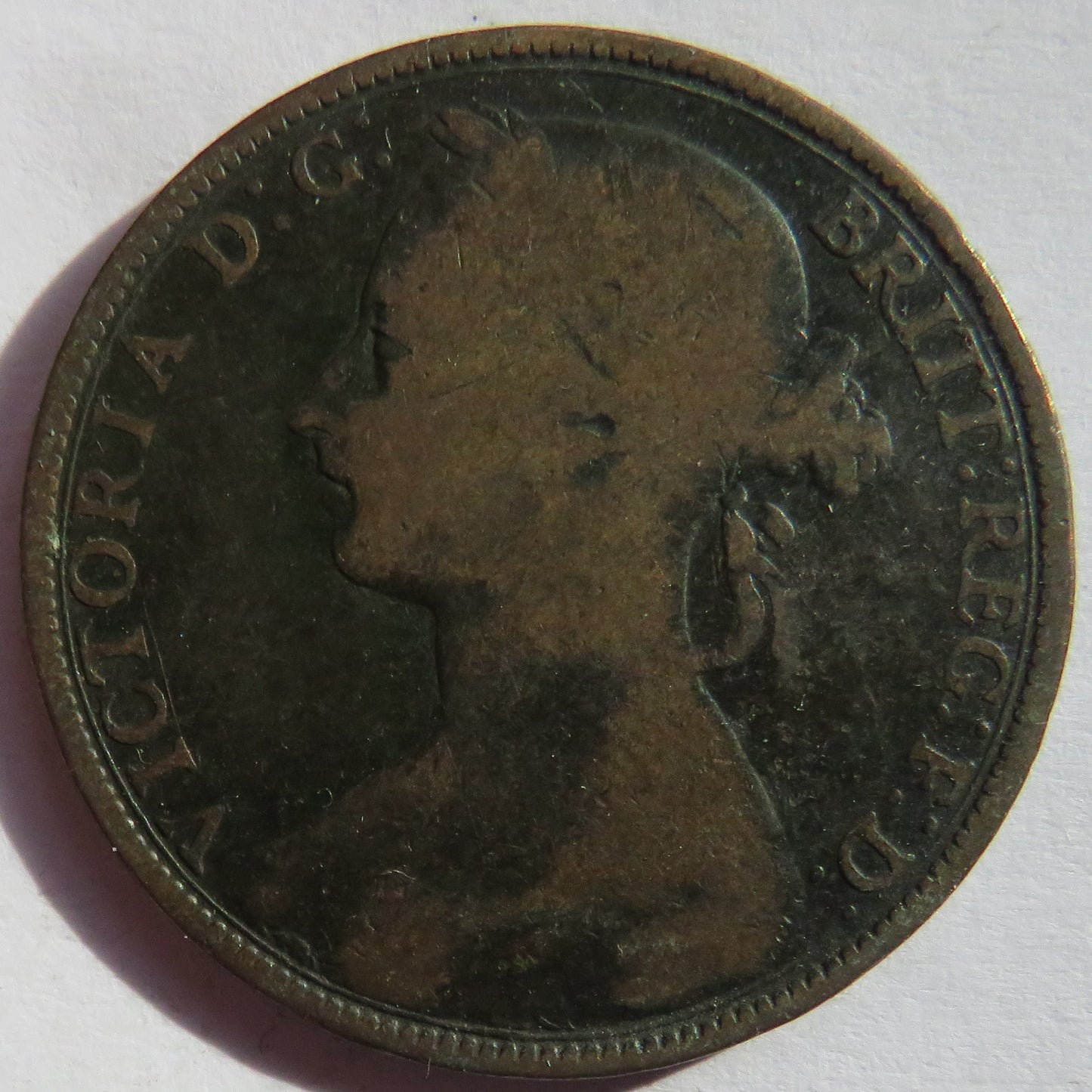 1892 Queen Victoria One Penny Coin - Great Britain