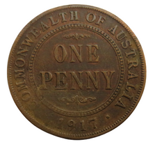 Load image into Gallery viewer, 1917 King George V Australia One Penny Coin
