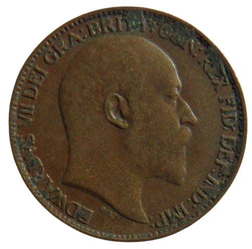 1909 King George V Farthing Coin - Great Britain