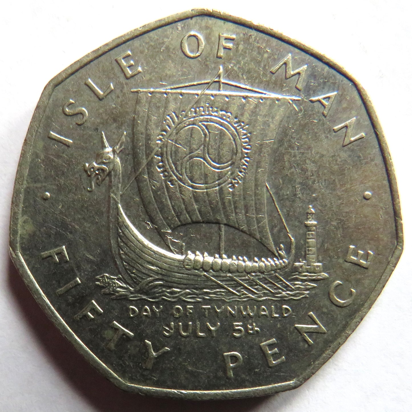 1979 Isle Of Man 50p Fifty Pence Coin Longboat Day Of Tynwald