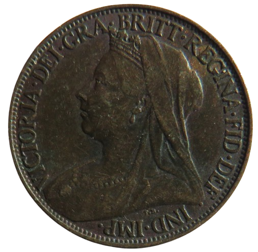 1899 Queen Victoria Farthing Coin - Great Britain