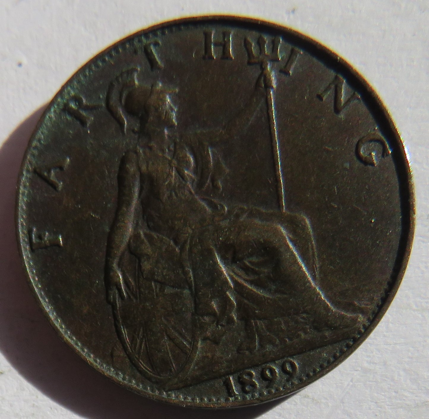 1899 Queen Victoria Farthing Coin - Great Britain