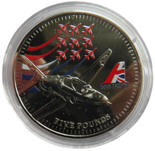 Load image into Gallery viewer, 2015 Jersey £5 Commemorative Coin Red Arrows
