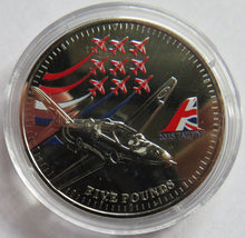 Load image into Gallery viewer, 2015 Jersey £5 Commemorative Coin Red Arrows
