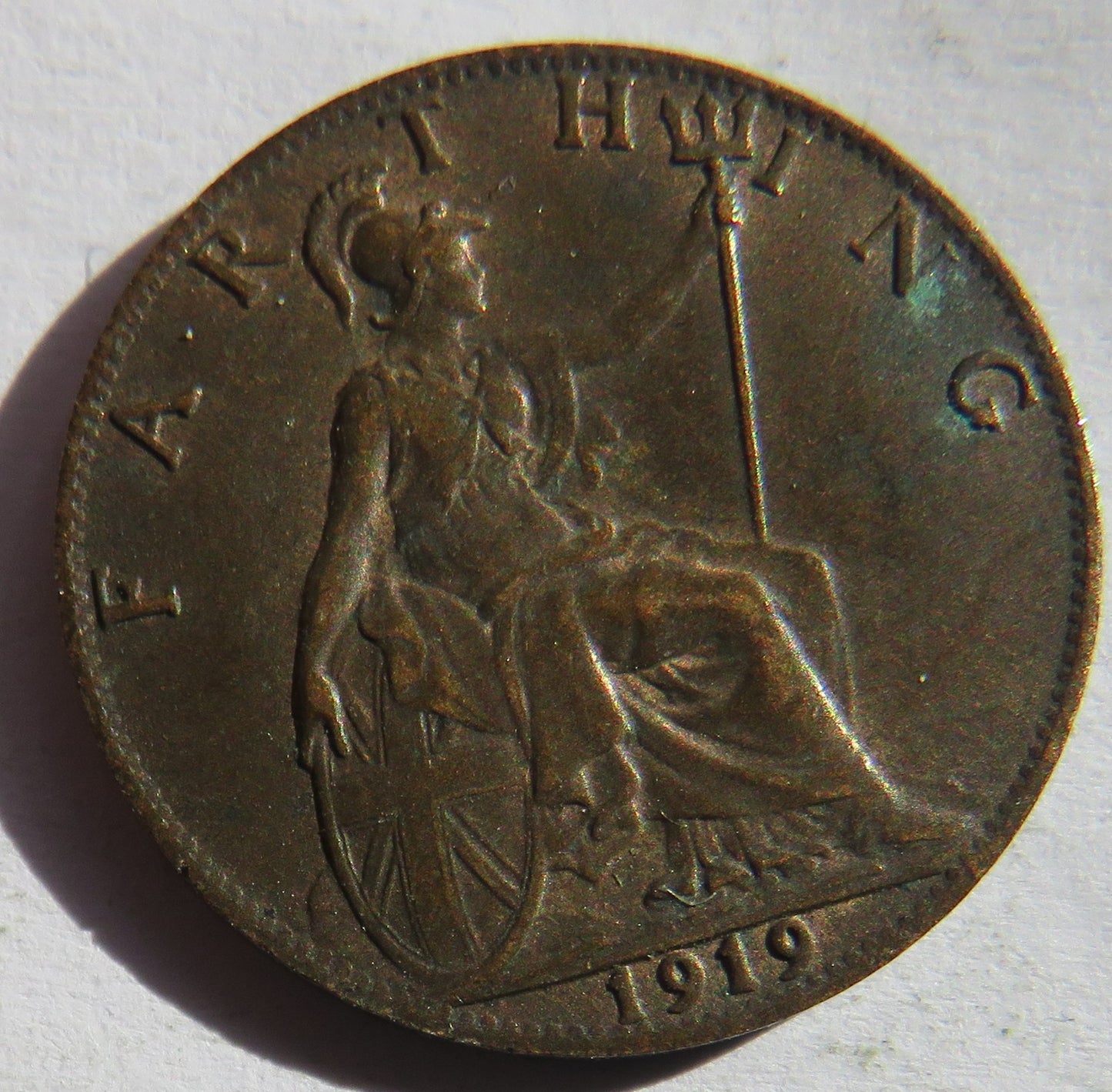 1919 King George V Farthing Coin In Better Grade - Great Britain