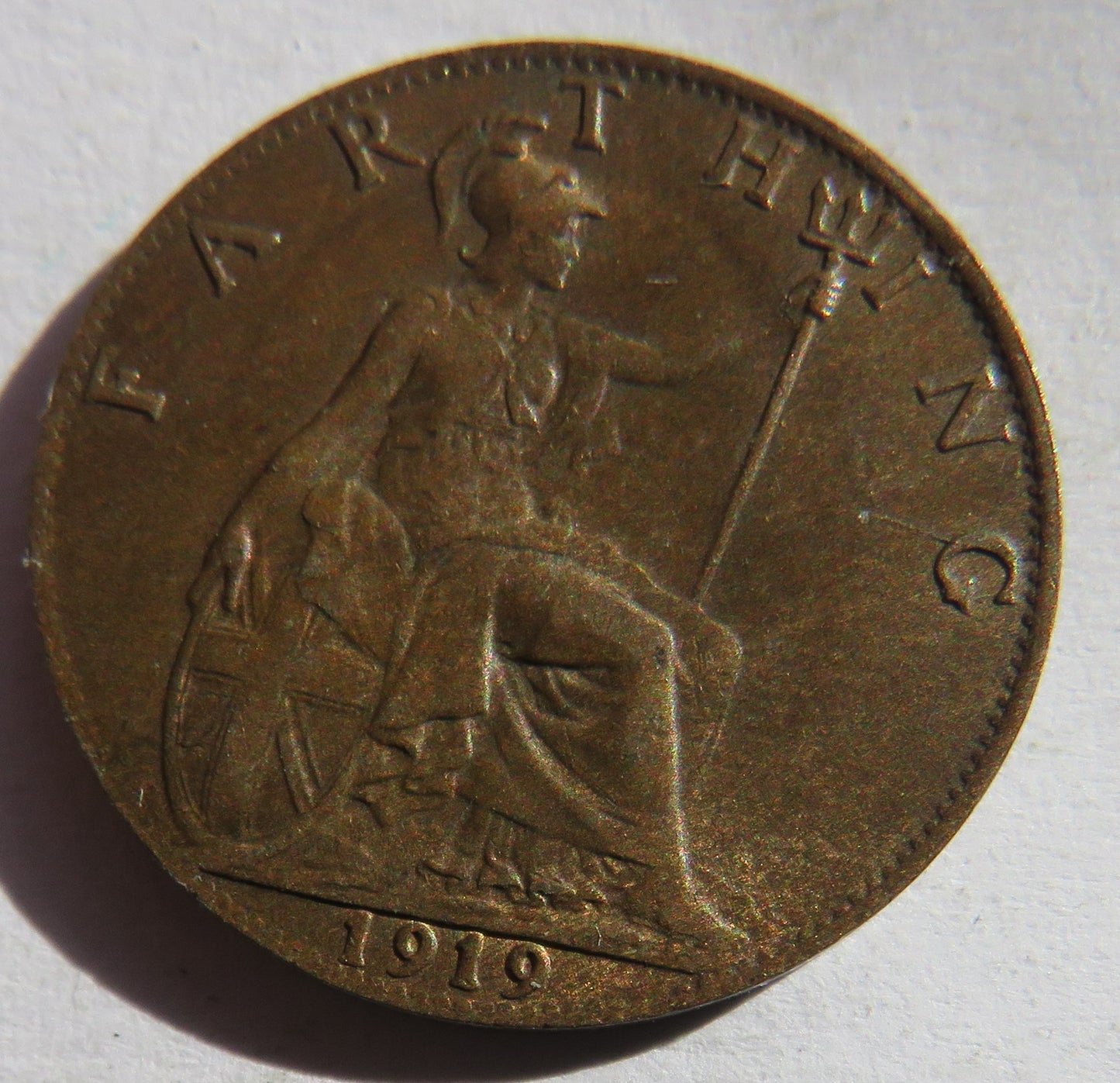 1919 King George V Farthing Coin In Higher Grade - Great Britain