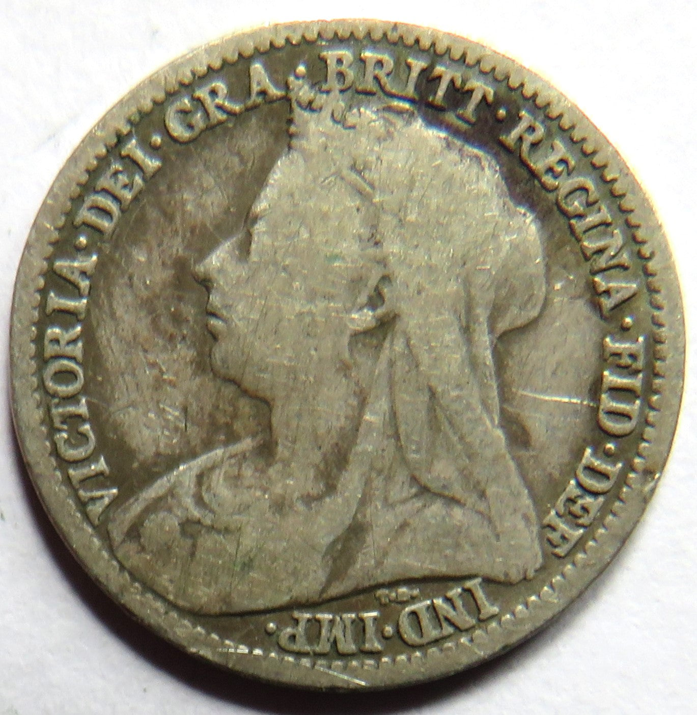 1899 Queen Victoria Silver Threepence Coin - Great Britain