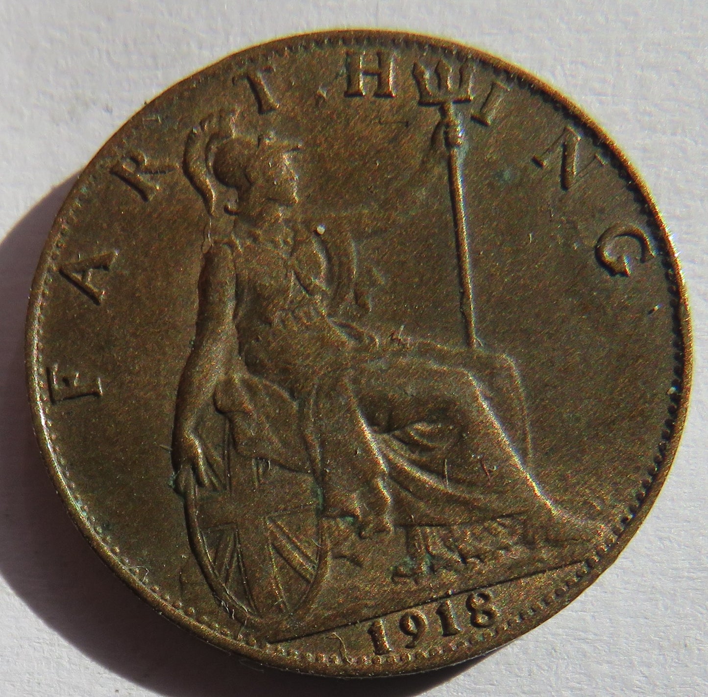 1918 King George V Farthing Coin In Higher Grade - Great Britain
