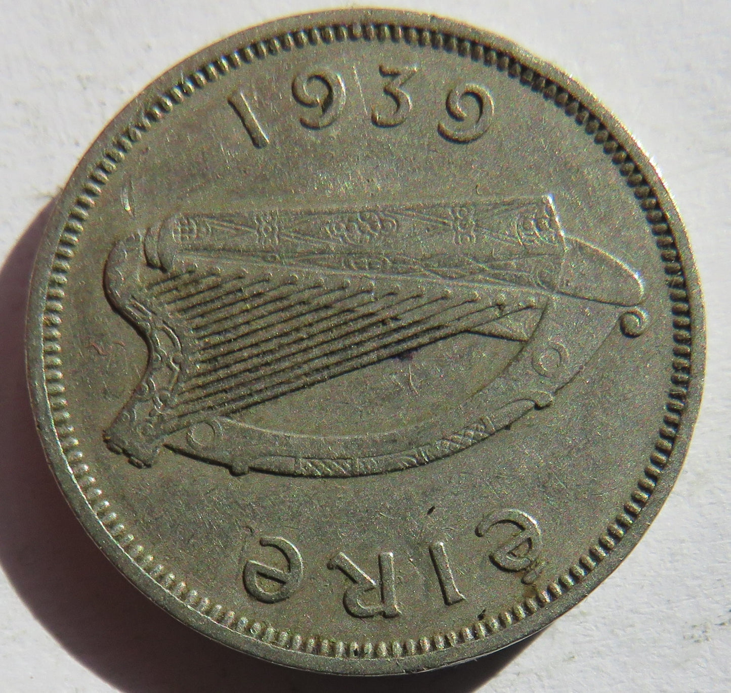 1939 Ireland Sixpence Coin