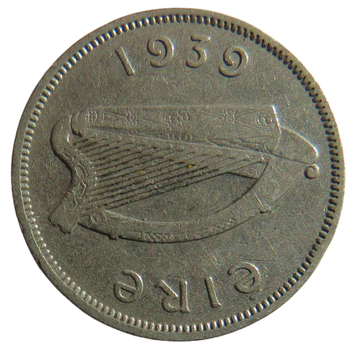 1939 Ireland Sixpence Coin