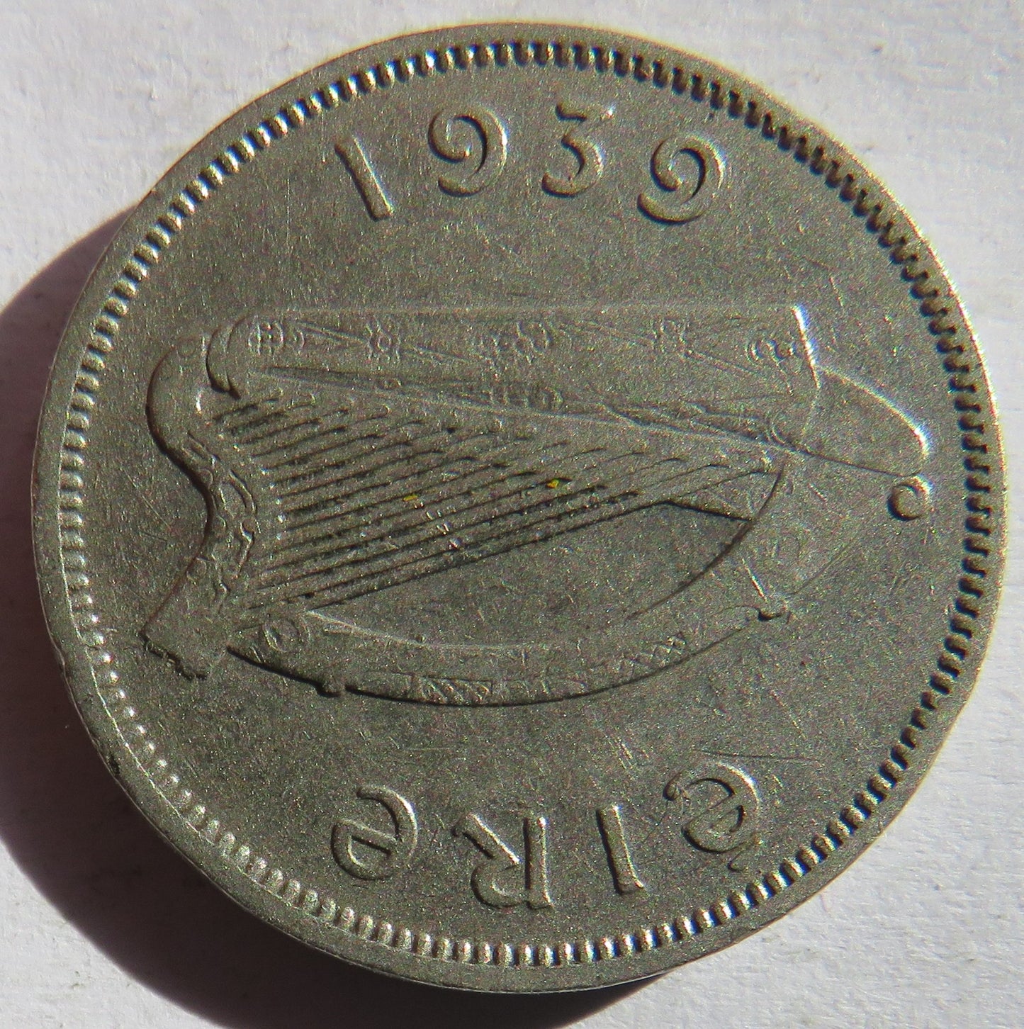 1939 Ireland Sixpence Coin