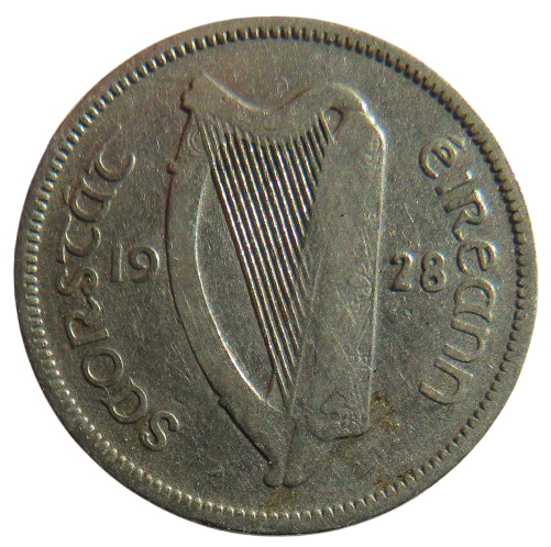 1928 Ireland Sixpence Coin