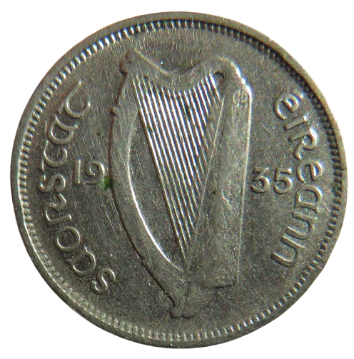 1935 Ireland Sixpence Coin