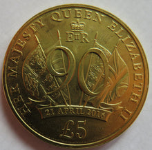 Load image into Gallery viewer, 2016 Jersey £5 Five Pound Coin Queen Elizabeth 90th Birthday
