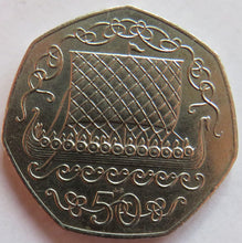 Load image into Gallery viewer, 1980 Isle of Man 50p Coin Viking Longboat
