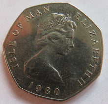 Load image into Gallery viewer, 1980 Isle of Man 50p Coin Viking Longboat
