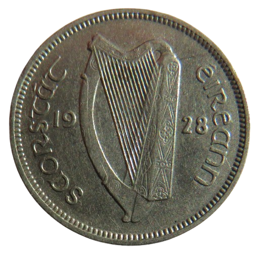 1928 Ireland Sixpence Coin