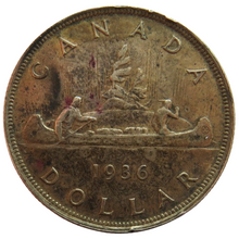 Load image into Gallery viewer, 1936 King George V Canada Silver $1 One Dollar Coin
