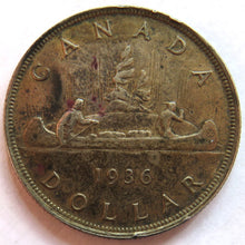 Load image into Gallery viewer, 1936 King George V Canada Silver $1 One Dollar Coin
