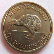 Load image into Gallery viewer, 1950 King George VI New Zealand Florin Coin In Higher Grade
