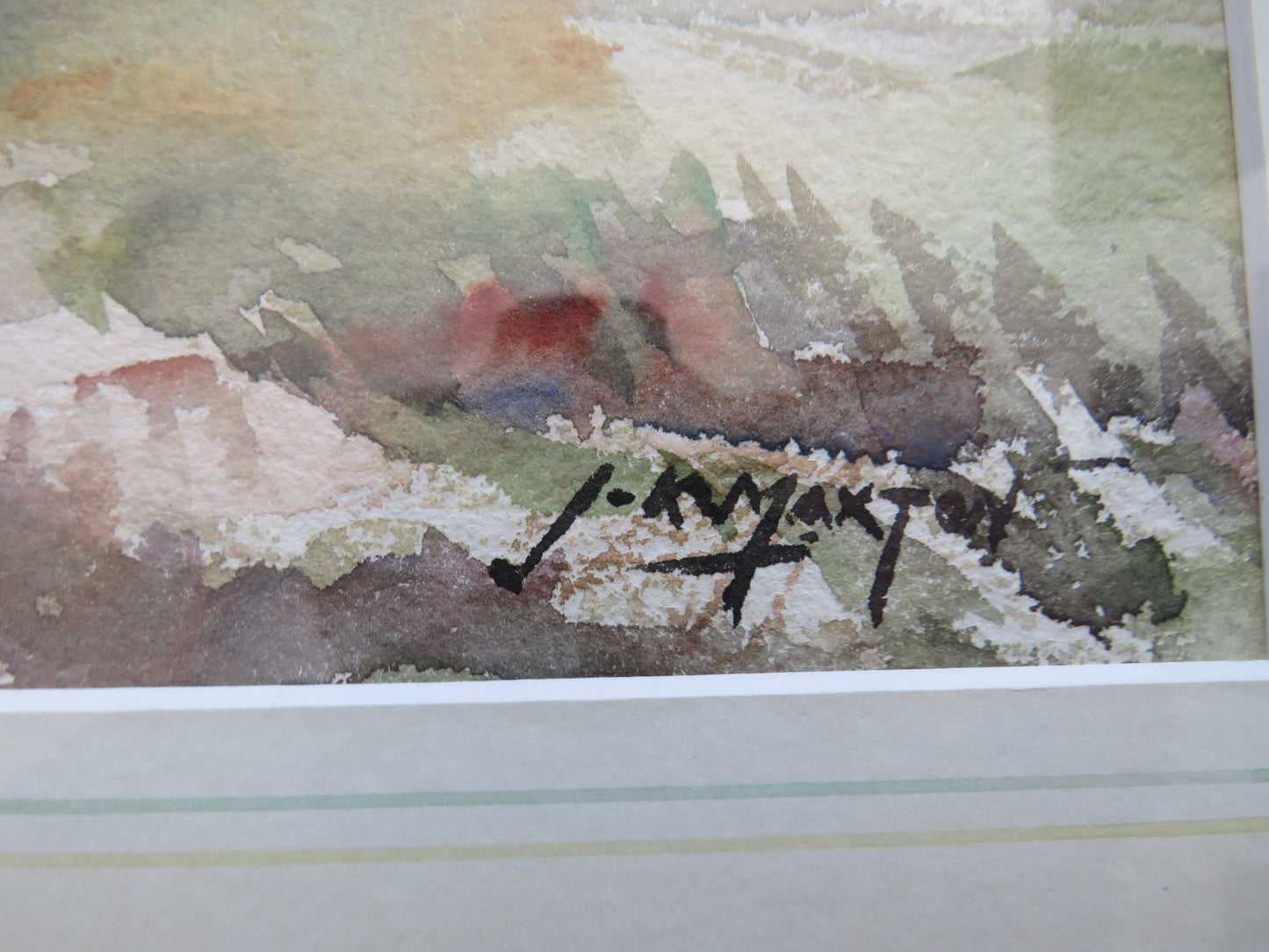 Vintage Framed Watercolour By John Kidd Maxwell (1878-1942) Linn Of Dee Braemar