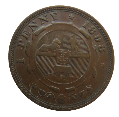 1898 South Africa One Penny Coin