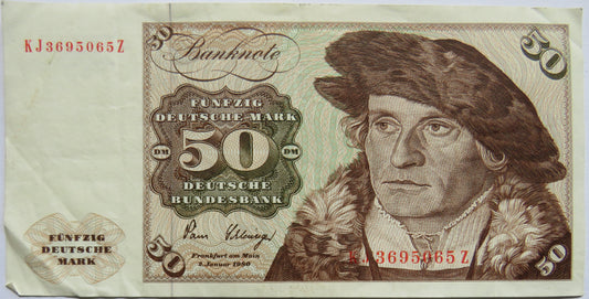 1980 Germany 50 Deutsche Mark Banknote