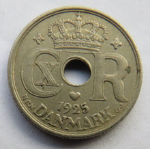 Load image into Gallery viewer, 1925 Denmark 10 Ore Coin
