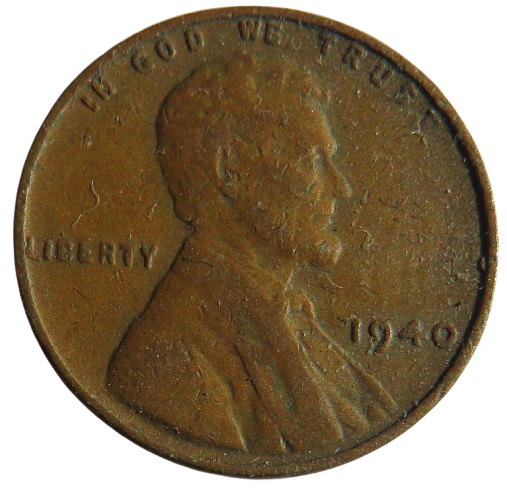 1940 USA Lincoln One Cent Coin