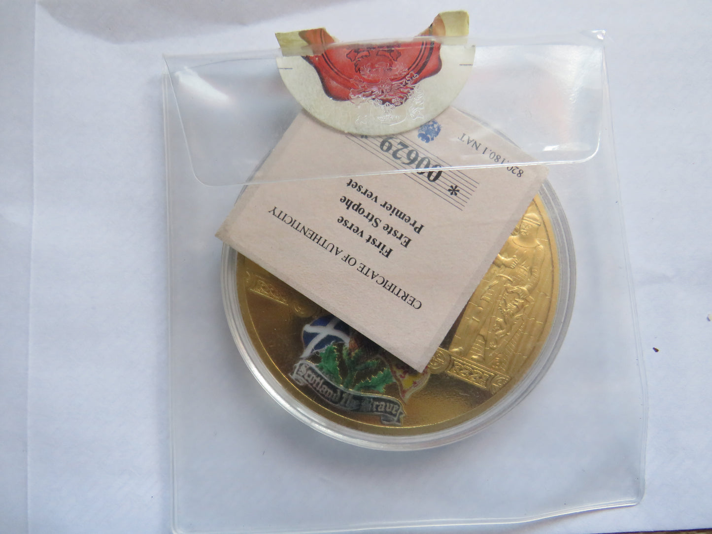 Large Commemorative Coin / Medal Scotland The Brave