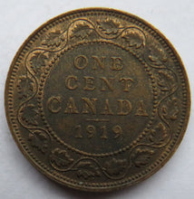 Load image into Gallery viewer, 1919 King George V Canada One Cent Coin In Higher Grade
