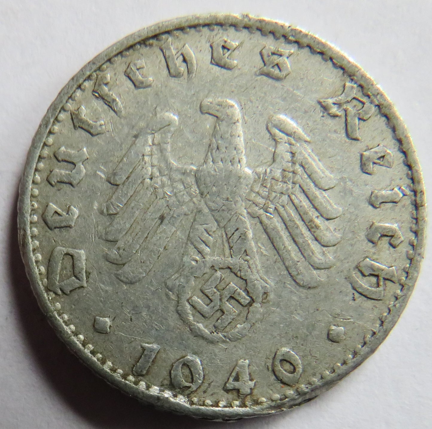 1940-B Germany - Third Reich 50 Reichspfennig Coin