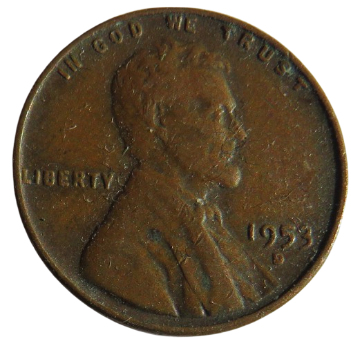 1953-D USA Lincoln One Cent Coin